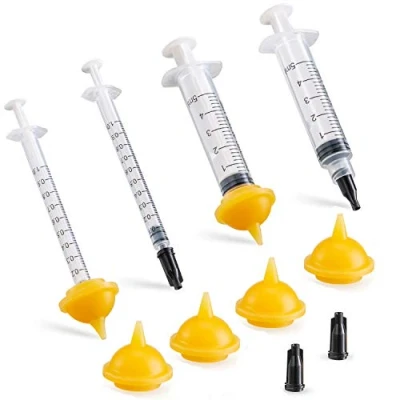 Abbildung von betevie Mini Nippel mit Spritze für Haustiere und Wildtiere, Sauger geeignet Welpen, Kätzchen, Eichhörnchen andere neugeborene Haustiere, 6 Stück