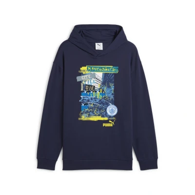 Abbildung von Puma Manchester CITY Ftblnrgy Kapuzenpullover, Herren, Größe: Large, New navy