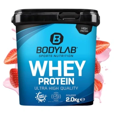 Abbildung von Bodylab24 Whey Protein Pulver, Erdbeer, 2kg