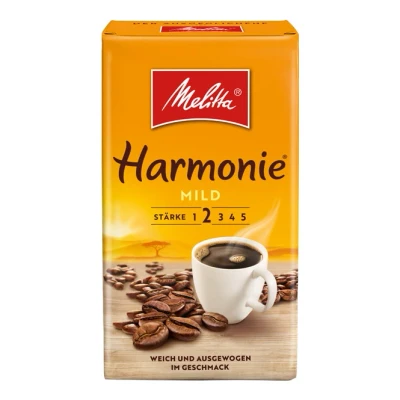 Abbildung von Melitta Harmonie Mild Filter Kaffee 500g, gemahlen, Pulver für Filterkaffeemaschinen, milde Röstung, geröstet in Deutschland