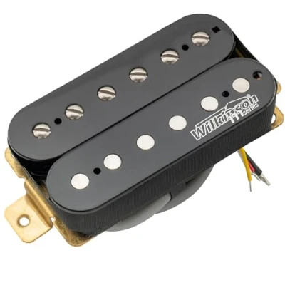 Abbildung von Wilkinson Vintage Klassische Alnico 5 Overwound Open Style Humbucker Hals Tonabnehmer Pickup für E Gitarre, Schwarz