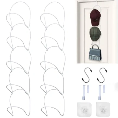 Abbildung von BELLE VOUS Dekoobjekt 10er Pack Hutablage Garderobe Cap Halter Selbstklebende