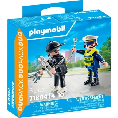 Abbildung von Playmobil® Polizist und Einbrecher (71804), Playmobil DuoPack Konstruktions Spielset, (8 St), Made in Europe