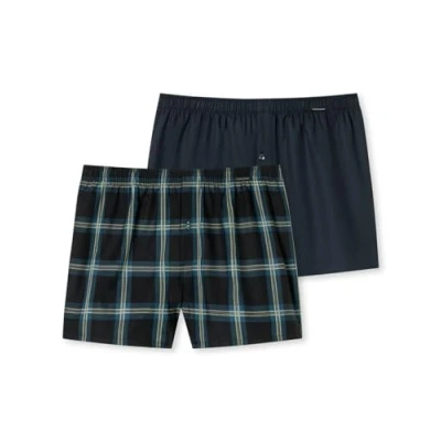 Abbildung von Schiesser Herren 2 Pack Boxershorts Baumwolle Web Multipack Webboxer, Sortiert 16_180202, 9