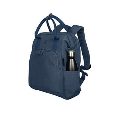 Abbildung von Tucano Ampio ECO komfortabler Laptop Notebook Rucksack geeignet für Laptops bis zu 14 Zoll, Business aus recycelten PET Flaschenr blau