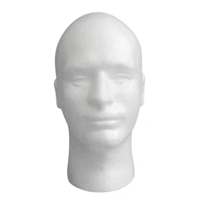 Abbildung von Männlich Kopf Modell,Styropor Schaum Schaufensterpuppe,Dummy Perücke Brille Hut Display Ständer