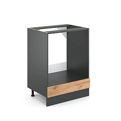 Abbildung von Vicco Herdumbauschrank R Line, Goldkraft Eiche/Anthrazit, 60 cm ohne Arbeitsplatte