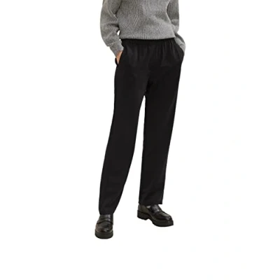 Abbildung von TOM TAILOR Damen 1034231 Loose Fit Stoffhose, 14482 Deep Black, 34W / 32L