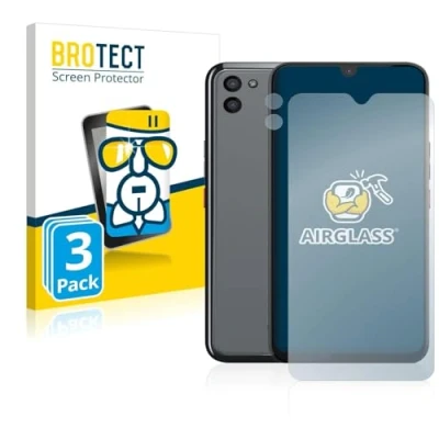Abbildung von BROTECT Schutzglas für Gigaset GS5 (Display+Kamera) (3 Stück) Schutzfolie Panzer Folie Glas [Extrem Kratzfest 9H, Anti Fingerprint,