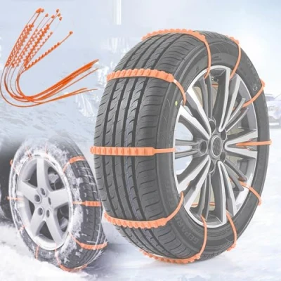 Abbildung von 10 Stück Auto Schneeketten, Tragbare Universelle Notfall Anti Rutsch Autoreifen Nylon Ketten