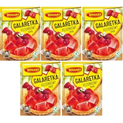Abbildung von 5 x Götterspeise Waldbeere Wilde Erdbeere Winiary Galaretka Poziomkowy smak razy
