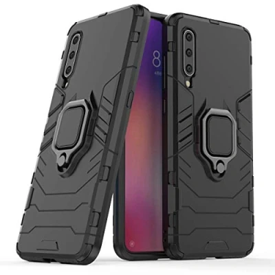 Abbildung von Kompatibel mit Xiaomi Mi 9 Hülle, Ring Ständer Magnetischer Handyhalter Auto Caseme Schutzhülle Case für Mi9 (Schwarz)