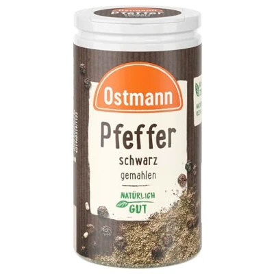 Abbildung von Ostmann Pfeffer schwarz gemahlen, 40 g (Verpackungsdesign kann abweichen)