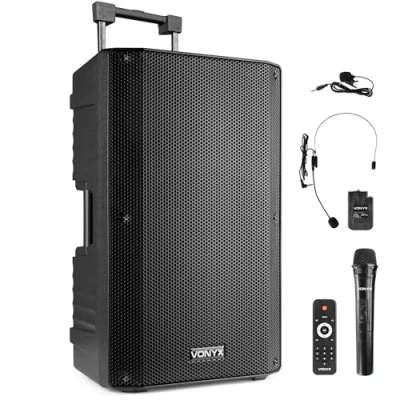 Abbildung von Vonyx VSA500 BP tragbarer Lautsprecher mit Bluetooth und drahtlosem