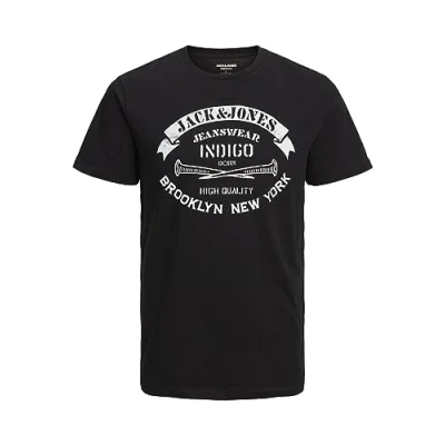 Abbildung von JACK &amp; JONES Herren Jjejeans Tee O neck Noos 23/24 T Shirt, Schwarz, XL EU