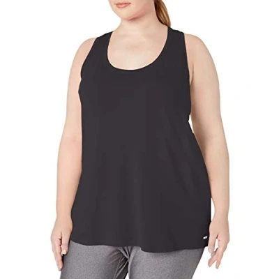 Abbildung von Amazon Essentials Damen Active Quick Dry Tech Stretch Racerback Tanktop (in Übergröße erhältlich), Schwarz, XXL Große Größen