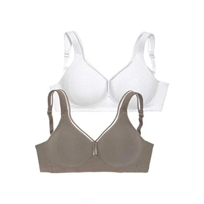 Abbildung von petite fleur T Shirt BH (Packung, 2 Stück) ohne Bügel aus Baumwolle, Basic Dessous