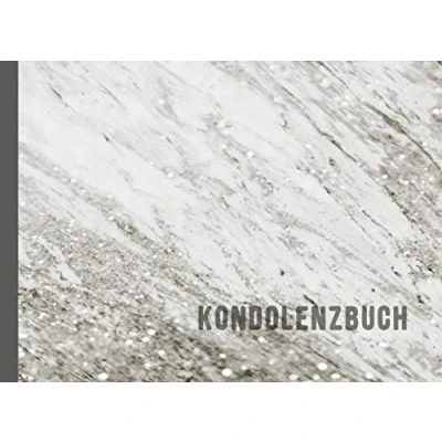 Abbildung von Kondolenzbuch: Trauerbuch Zum Ausfüllen, Liniert Aufrichtige Anteilnahme Gästebuch / Gedenkbuch Beerdigung Trauerfeier Beileidsbuch Trauer Buch Marmor Grau