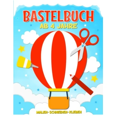 Abbildung von Bastelbuch ab 4 Jahre: Schneiden lernen mit dem Scherenführerschein Malen, Kleben, und Basteln Ausschneidebuch Jahre für Mädchen Jungen
