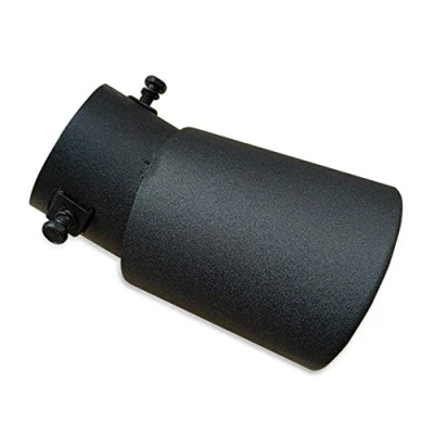 Abbildung von 62mm Auspuffspitzen Auspuff Edelstahl Auto Endrohr Peeling Throat Bent Schwarz