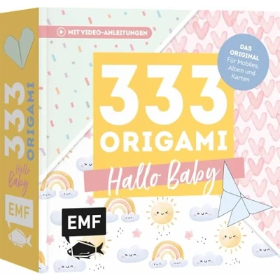 Abbildung von 333 Origami Hallo Baby Niedliche Papiere zum Basteln von Mobiles, Alben, Karten: Das Original: mit Anleitungen, Videos und Papieren: Hochwertiges Papier 40 verschiedenen Mustern