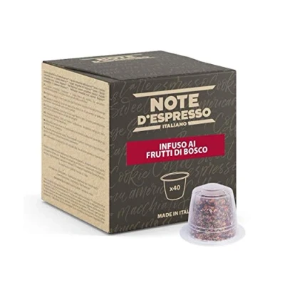 Abbildung von Note D&#039;Espresso Red Forrest Fruit Infusion Kapselmaschinen ausschließlich kompatibel mit NESPRESSO 40 caps