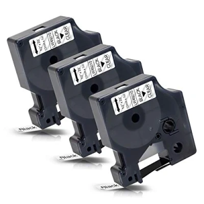 Abbildung von Labelwell 3x 45010 Transparent Kompatibel Labelpoint 250 150 100 Etikettenband Ersatz für Dynmo S0720500 12mm x 7m LabelManager 160 PNP 210D 360D 280 420P 500TS Labelwriter 450 Duo