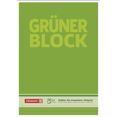 Abbildung von 10 x Brunnen Briefblock Der grüne Block A4 60g/qm liniert 50 Blatt