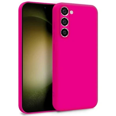 Abbildung von MyGadget Hülle für Samsung Galaxy S23 Plus Zweilagige Handyhülle mit Kameraschutz Cover Innenfutter &amp; Silikon außen Magenta Rot