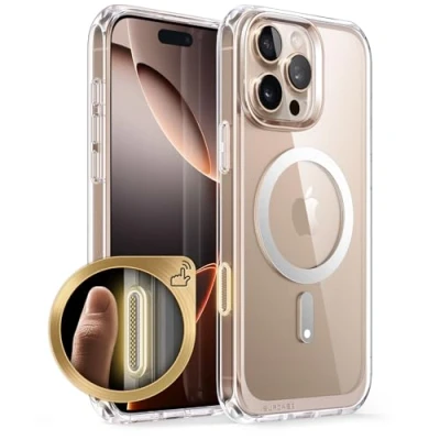 Abbildung von SUPCASE für iPhone 16 Pro Max Hülle 6.9&#039;&#039; Kompatibel mit MagSafe Slim Handyhülle Dünn Case Durchsichtig Schutzhülle Backcover [Unicorn Beetle Mag] Handy 2024 (Durchsichtig)