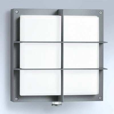 Abbildung von Steinel Außenleuchte L 691 S Anthrazit, 8.5 W Wandlampe, 360 Bewegungsmelder, schlagfest, warmweiß, inkl. Schutzgitter