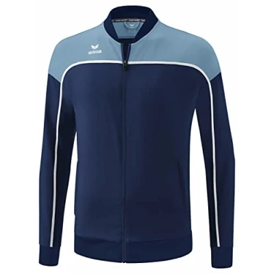 Abbildung von Erima Unisex Kinder „CHANGE by erima&quot; funktionelle Präsentationsjacke, new navy/faded denim/weiß, 152