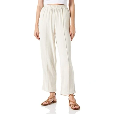Abbildung von YAS Yasviggi Ankle PANT Stoffhose, Damen, Größe: Medium, Beige/melange
