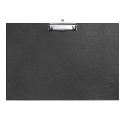 Abbildung von VELOFLEX 4812980 Schreibplatte DIN A3 quer, Klemmbrett, Clipboard, PP kaschiert mit Leinenstruktur, Hängeöse, schwarz