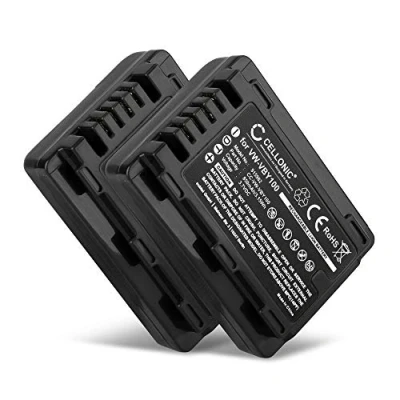 Abbildung von CELLONIC 2X VW VBY100,VW VBL090 Akku kompatibel mit Panasonic HDC SD40 SD60 HC V110 V130 SDR S70 T50 T70 T55 3.6V 3.7V 850mAh
