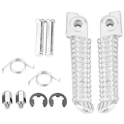 Abbildung von Hlyjoon Motorrad Fußrasten 1 Paar Pedale Vorne Links Rechts Rutschfeste Gummi Pads Aluminium für YZF R1 1998 2011 R6 1999 2012 R6S 2003 2004 2005 2006 2007 2008 2009