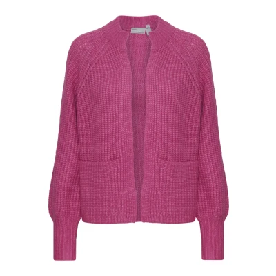 Abbildung von Fransa Beverly Strickjacke, Damen, Größe: Large, Very berry melange