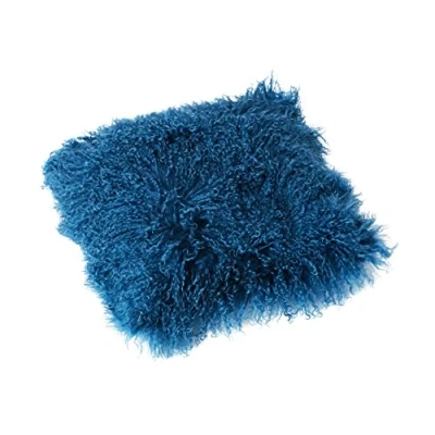 Abbildung von Reissner Lammfelle Tibet Lammfell Kissenbezug langflorig 30x30cm JAY22 Farbe stahlblau
