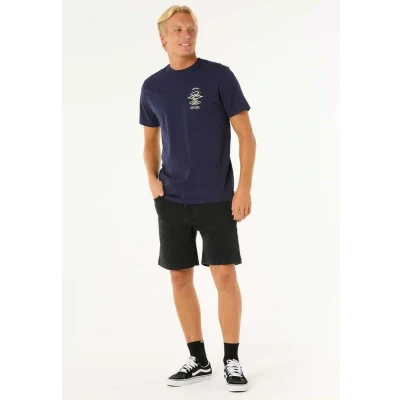 Abbildung von Rip Curl Herren Search Icon T Shirt, Marineblau/Grau 251, XX Large