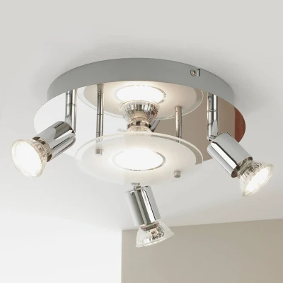 Abbildung von Briloner Leuchten Deckenleuchte, LED Lampe, Deckenlampe, Strahler, Spots, Wohnzimmerlampe, Deckenstrahler, Deckenleuchte Wohnzimmer, Deckenspot, Deckenbeleuchtung, Chrom