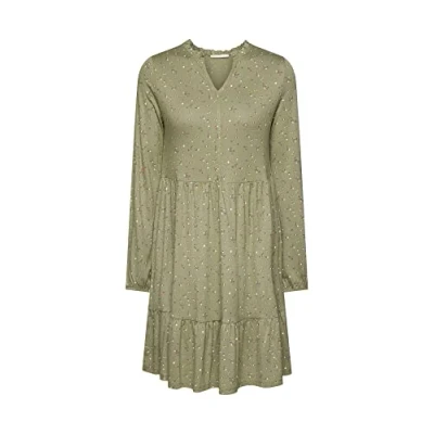 Abbildung von edc by Esprit Jerseykleid, Damen, Größe: Medium, Light khaki
