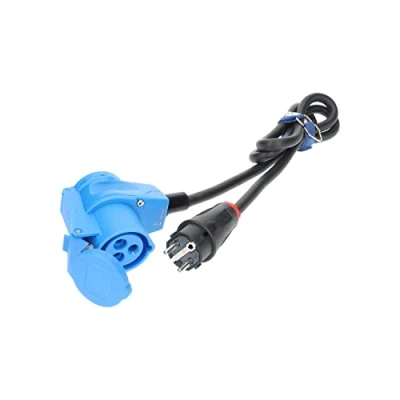 Abbildung von Adapterleitung 1,5m H07RN F 3G2,5, CEE Winkelkupplung+Steckdose 230V von KALLE DAS KABEL