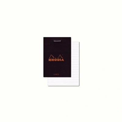 Abbildung von 10 x Rhodia Notizblock Nr. 11 A7 liniert 80 Blatt schwarz