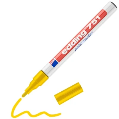 Abbildung von EDDING Marker paint e 751, 1 2mm, gelb, 10 Stk.