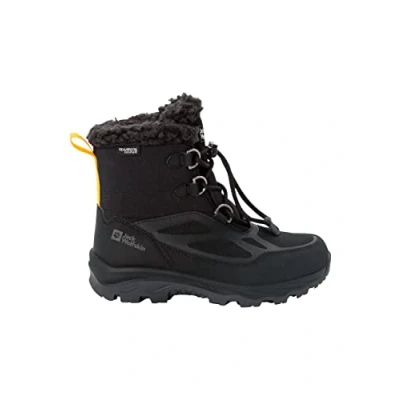 Abbildung von Jack Wolfskin VOJO Shell Texapore MID Unisex Snowboot/Winterstiefel Black burly yellow für Kinder, Größe: 35, Schuhe