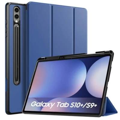 Abbildung von TiMOVO Hülle für Samsung Galaxy Tab S9 Plus 2023, Schlanke Ständer Schutzhülle mit Stifthalter All New S9+ 12,4 Zoll Tablet (SM X810/SM X816B/SM X818U), Auto Schlaf/Wach, Schwarz