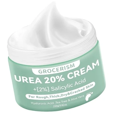 Abbildung von Urea Creme 20 prozent 250 Gramm Hornhautentferner Fußcreme, Handcreme, Bodylotion mit Hyaluronsäure, Teebaum und Aloe Vera für tiefe Feuchtigkeit, Kallusentferner Erweichung