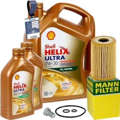 Abbildung von Ölfilter + SHELL 0W30 passend für T5 T6 Bus Transporter 2.0 TDI