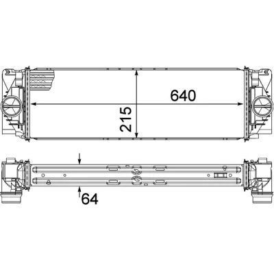 Abbildung von MAHLE ORIGINAL CI 368 000P Ladeluftkühler MERCEDES BENZ: Sprinter 3.5 T Kastenwagen, 3 Kastenwagen