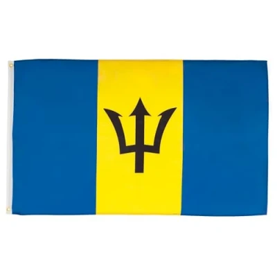 Abbildung von AZ FLAG Flagge Barbados 150x90 cm Fahne 100% Polyester mit Messing Ösen 110g